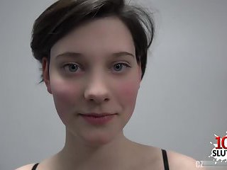 Hairy teen casting with cumshot
