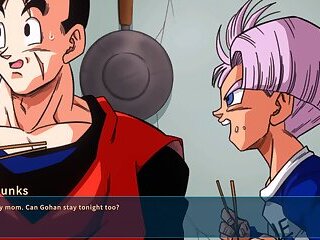 Gohan fucks Bulma while Trunks watches