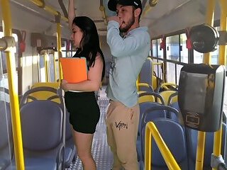 Student gets fucked on the bus!