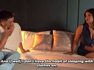 Stepsiblings Share Bed After Hotel Mistake - What a Big Cock
