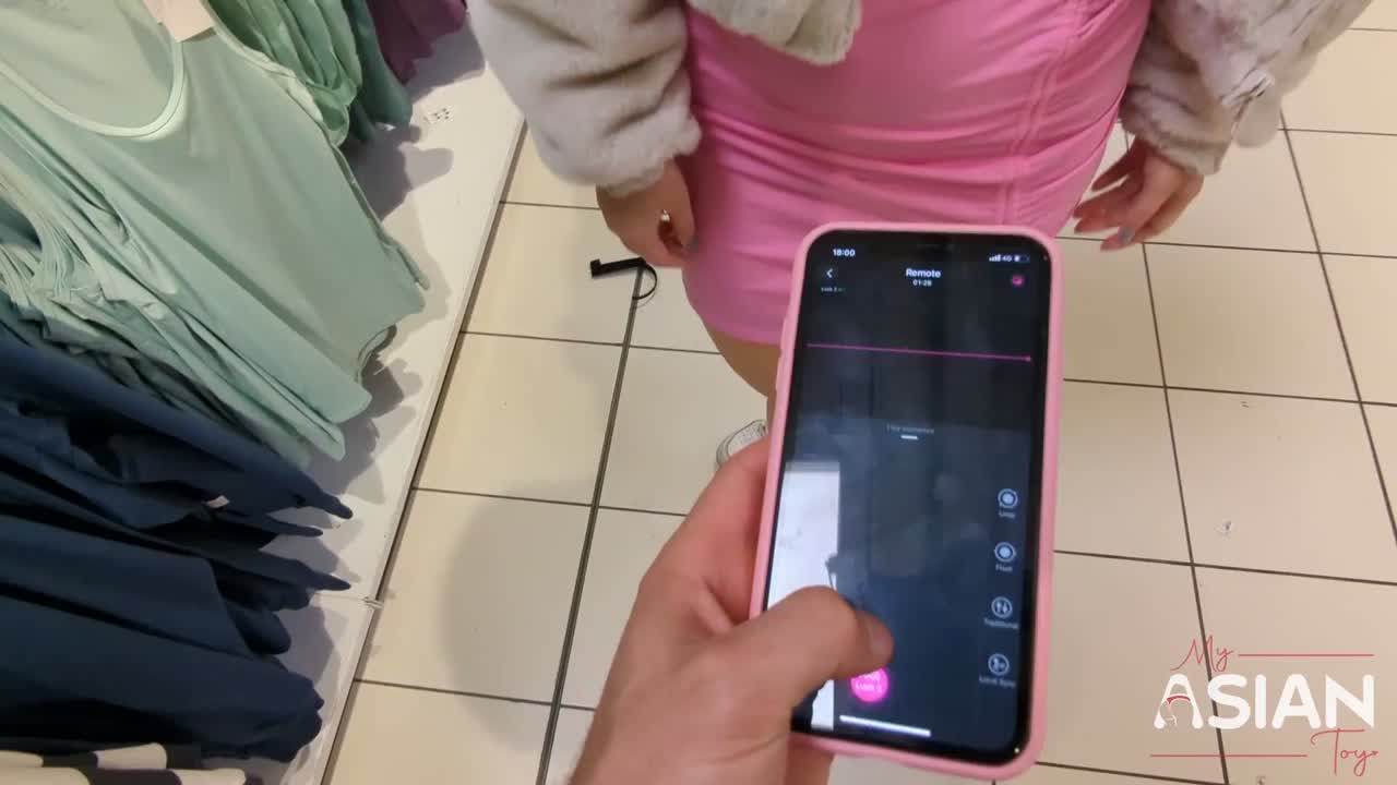 Remote View porn video – Girlfriend experience using a remote vibrator having orgasm&comma; then has sex in a toilet
