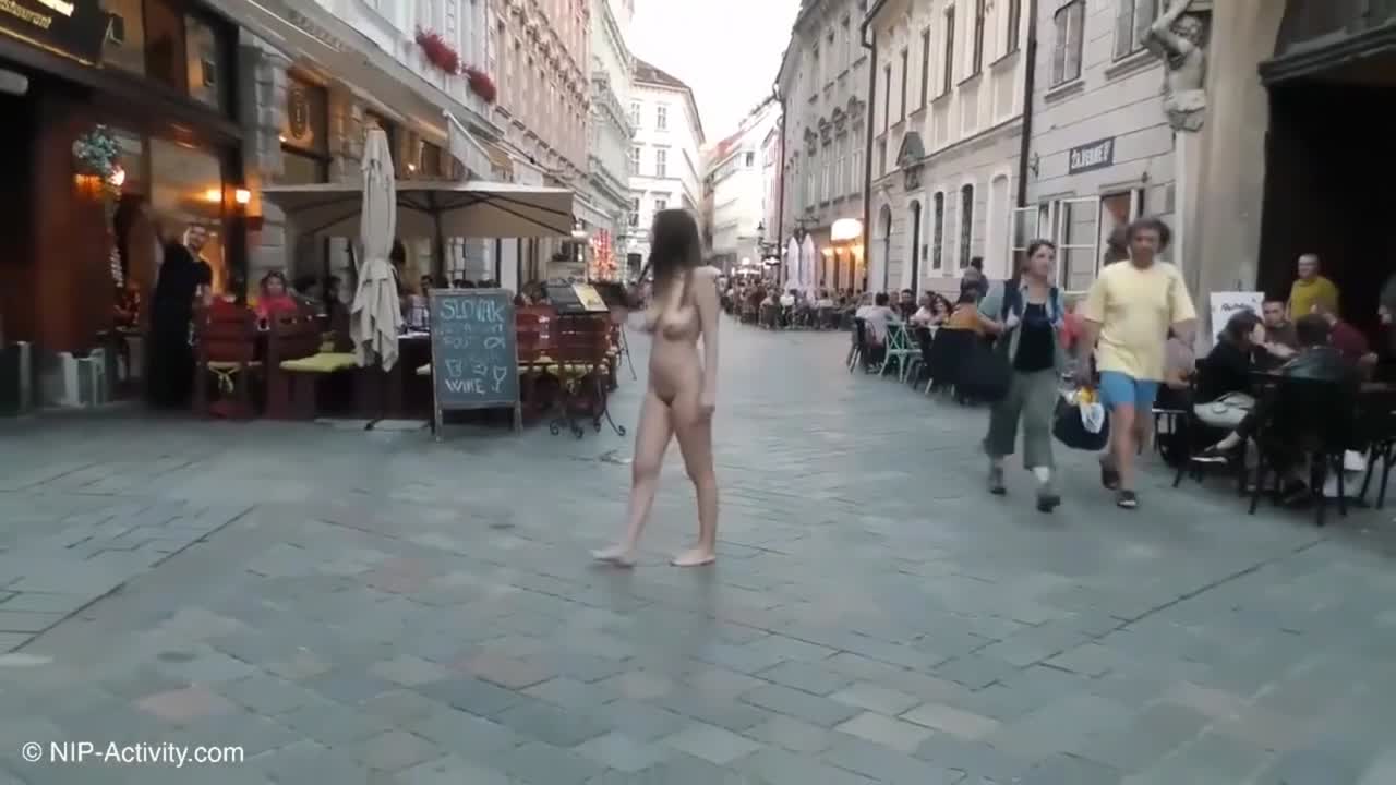 Stella Cox Walking Completely Naked In Public