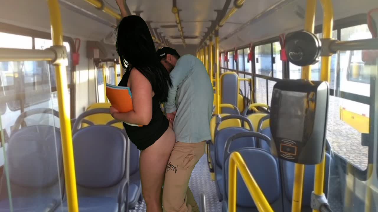 Student gets fucked on the bus!